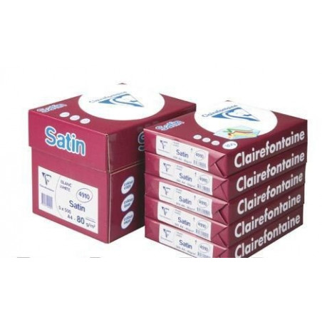 Lot de 5 Ramettes de papier Clairalfa SATIN A3 80g/m² 500 feuilles