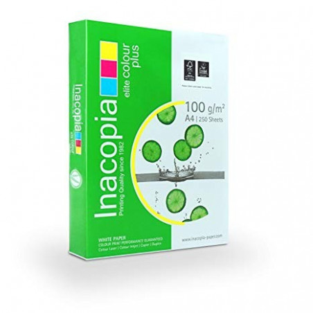Lot de 5 Ramettes de papier blanc Inacopia A4 100g/m² 250 feuilles