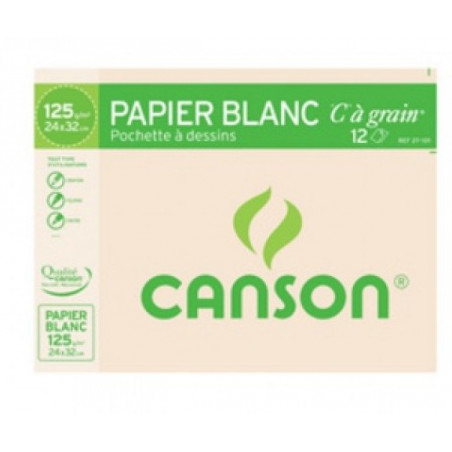 Ramette papier Dessin blanc CANSON 180g A3 30 Feuilles