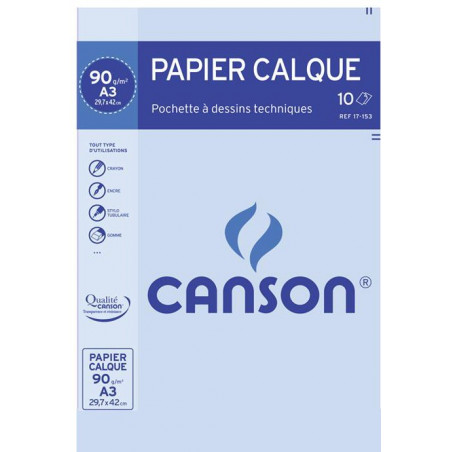 Ramette papier Calque CANSON 90g A4 50 Feuilles 