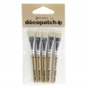  Lot de 6 Pinceaux Decopatch pure soie 9cm 