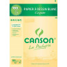  Ramette de 10 Feuilles papier Dessin blanc CANSON 180g 24x32 cm 