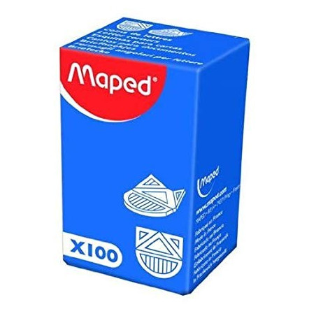 Lot de 10 boites de 100 Coins de lettres MAPED en aluminum