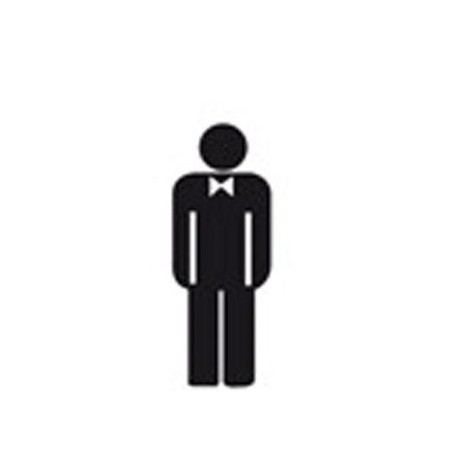  Étiquette de signalisation / Homme 114x114 mm 