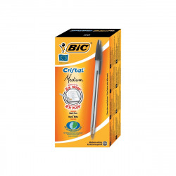  Boîte de 50 stylos Bille Cristal Médium BIC 4 Coloris au choix 