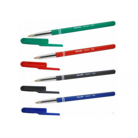  Boite de 50 Stylos à bille REYNOLDS pointe médium 4 Coloris au choix 