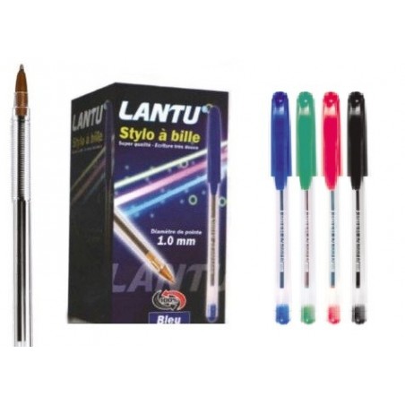  Boîte de 50 Stylos bille LANTU Coloris au choix 