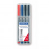  Pochette de 4 Feutres effaçables Lumocolor STAEDTLER pointe biseautée 4 Coul assorties 