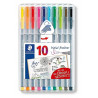  Pochette de 10 Feutres d'ecriture Triplus STAEDTLER Pointe extrafine 4 Coloris au choix 