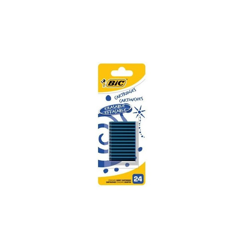  Boîte de 24 cartouches standard courtes BIC pour stylo plume 2 Coloris au choix 