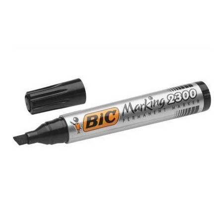  boite de 12 marqueurs Permanents BIC 2300 Chisel 4 Coloris au choix 