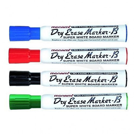 Boite de 12 Marqueurs Effaçables MonAmi Dry erase 4 Coloris au choix 