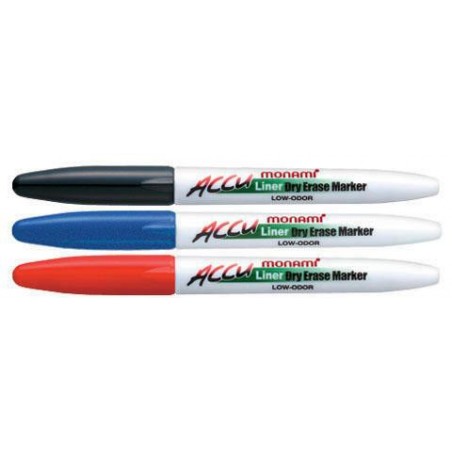  Boite de 12 Marqueurs effaçable Acculiner Monami Coloris au choix 