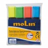  Pochette de 4 fluorescents MOLIN pointe bizeautée 4 couleurs 