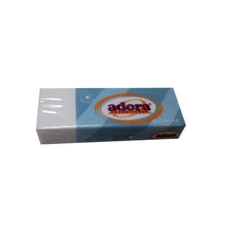  Lot de 20 gommes Blanches Adora grand modèle 