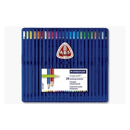  Boite de 24 Crayons de couleur Ergosoft STAEDTLER 