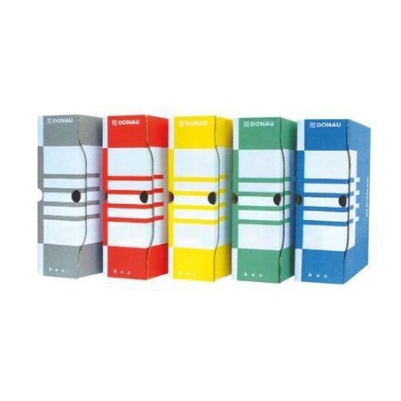  Lot de 10 Boites d'archives BIELLA Dos 8 cm Coloris au choix 
