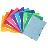  Paquet de 25 Chemises à élastiques EXACOMPTA 3 rabats 400g/m² 24x32 Couleurs Assorties 