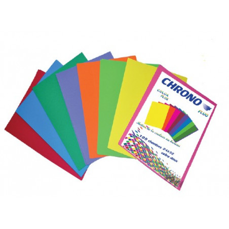 Paquet de 100 Chemises CHRONO couleurs fluos 180g/m² Coloris au choix