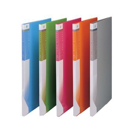  Lot de 5 Classeurs Kinary en polypro à 4 Anneaux Dos 24 mm Col au choix 