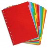  Lot de 10 Jeux de 12 intercalaires A4 SICLA touches neutres colorées 