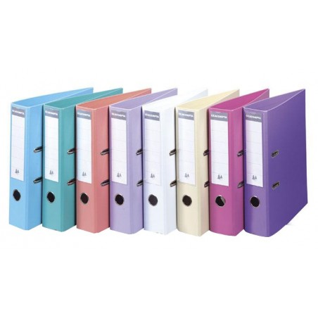  Lot de 10 Classeurs à levier EXACOMPTA en PVC Dos 70mm (Ass: 6coul pastel) 