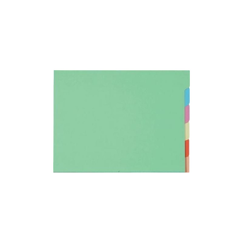  Paquet de 10X6 chemises à onglets pour dossiers suspendus, Pour Armoire (assorties) 