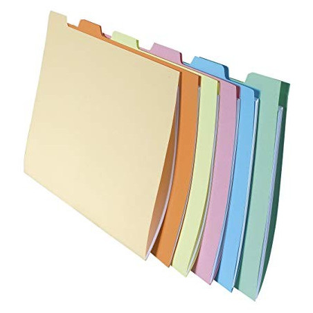  Paquet de 10X6 chemises à onglets pour dossiers suspendus, Pour Tiroir (assortis) 