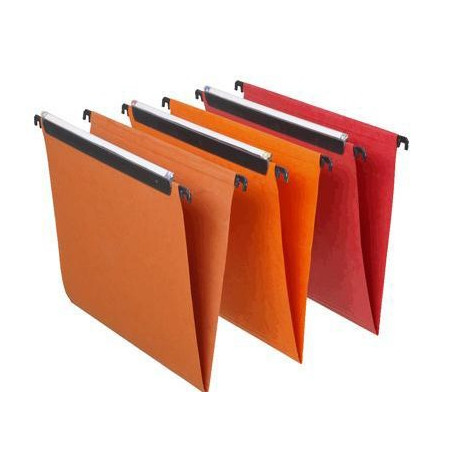 Lot de 25 Dossiers suspendus Kraft orange SICLA 380 (pour Tiroir)