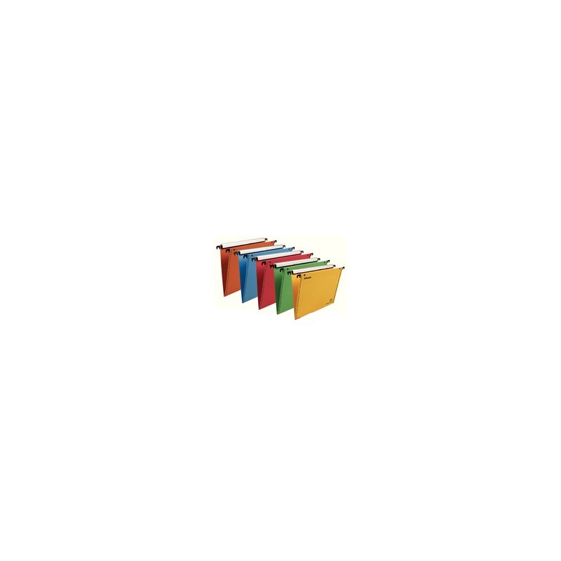 Lot de 50 Dossiers suspendus en carte de lyon Mintra 380 pour Tiroir Couleurs assorties