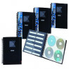  Lot de 10 Porte-CD FOLDERMATE 48 Pochettes Coul Noir 