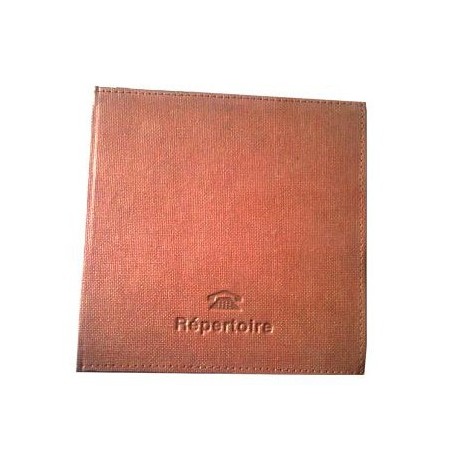  Répertoire téléphonique carré en similicuir Coul Marron 