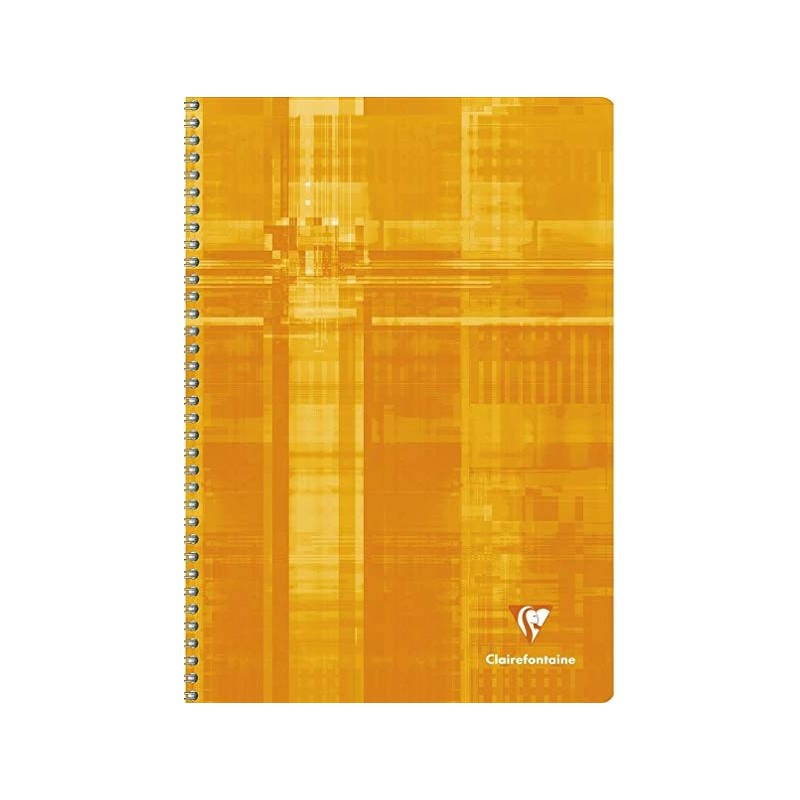  Cahier Clairefontaine à spirales petits carreaux 224p 21x29,7 cm (4 Coloris au choix) 