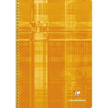  Cahier Clairefontaine à spirales petits carreaux 224p 21x29,7 cm (4 Coloris au choix) 