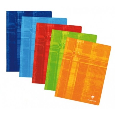  Lot de 10 cahiers piqués CLAIREFONTAINE 144 pages 17 x 22 cm 90g/m² Coloris assorties 