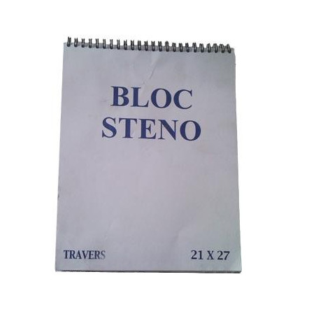  Lot de 5 Bloc-notes Steno à spirale Format 21x27 cm 