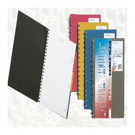  Lot de 5 Bloc-notes FOLDERMATE 120 pages A5 80g Coul assorties 