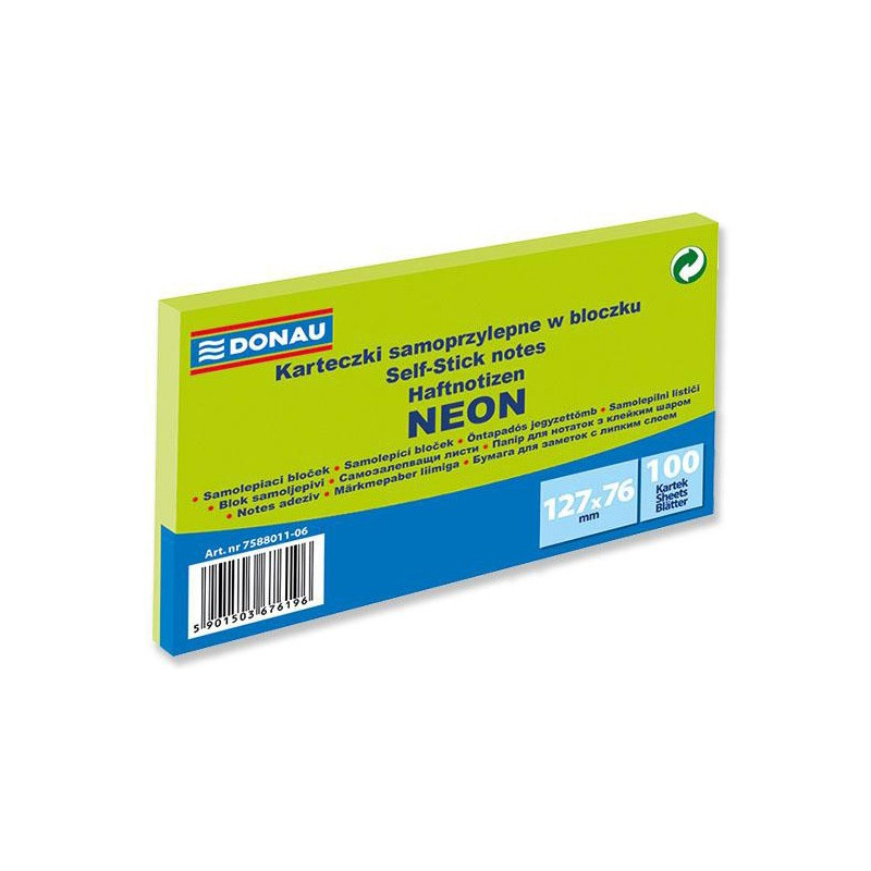  Lot de 12x3 blocs de 100 notes repositionnables DONAU 51x38 mm 5 coloris au choix 
