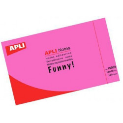  Lot de 12 blocs de 100 notes repositionnables APLI 75X125mm 4 coloris au choix Neon 