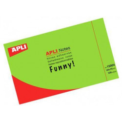  Lot de 12 blocs de 100 notes repositionnables APLI 75X125mm 4 coloris au choix Neon 
