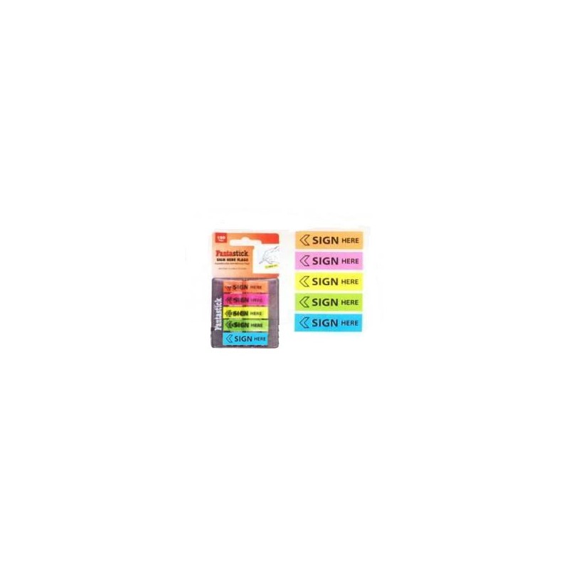  Boîte de 150 index Fantastick 45 X 12 mm 5 Couleurs assorties 