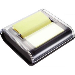  Dévidoir pour notes repositionnables Z-Notes Noir + Bloc de notes Jaune 75x75 mm 