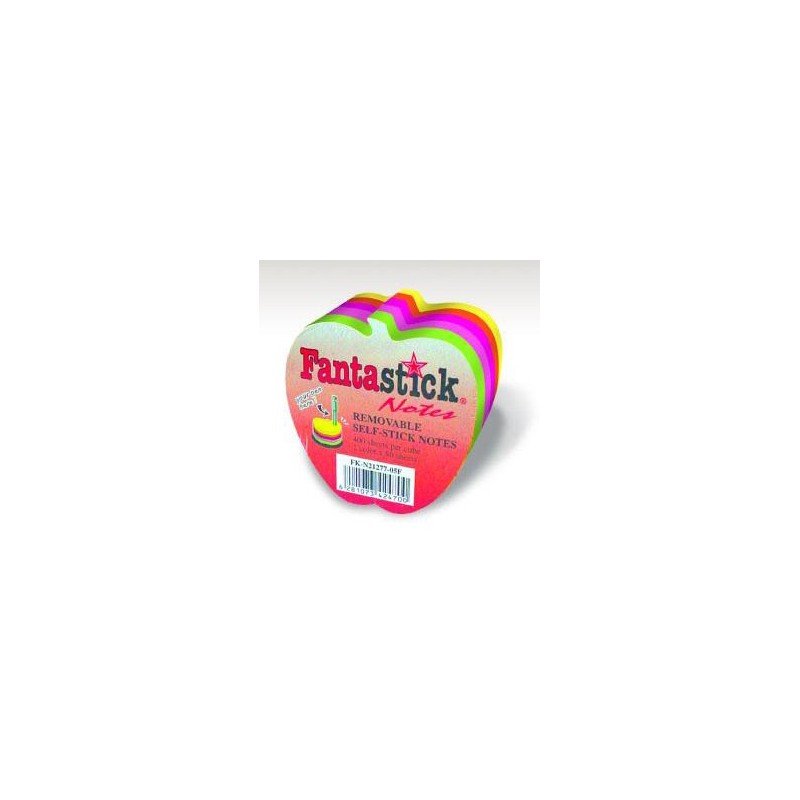  Lot de 6 blocs de 400 notes repositionnables Fluo Apple Fantastick 
