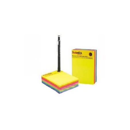  Bloc de 280 notes repositionnables Fantastick 76x101 mm avec bouchon stylo 7 Coul assorties 