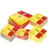  Lot de 5 Blocs notes repositionnables Apli-Notes 51x51 mm 250 feuilles 5 Coul Fluo 