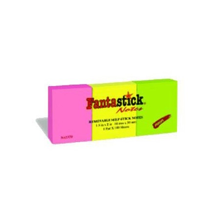  Notes repositionnables Fantastick Fluorescentes 38x50mm 3 Coul assorties 