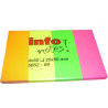  Lot de 10 Blocs de 4 notes repositionnables Info-notes 20x50 mm (4 Coul Fluo) 