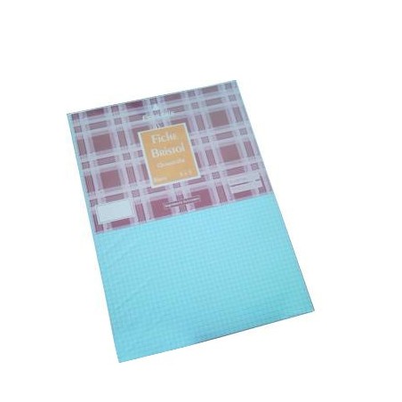 Paquet de 100 fiches bristol A4 Quadrillé 5x5 mm Coloris au choix 180g