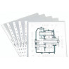 Paquet de 100 Pochettes perforées en polypro transparentes A4 35 Microns