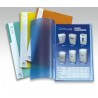  Lot de 12 Porte-Vues transparents Alpha avec 40 pochettes A4 Coul assorties 